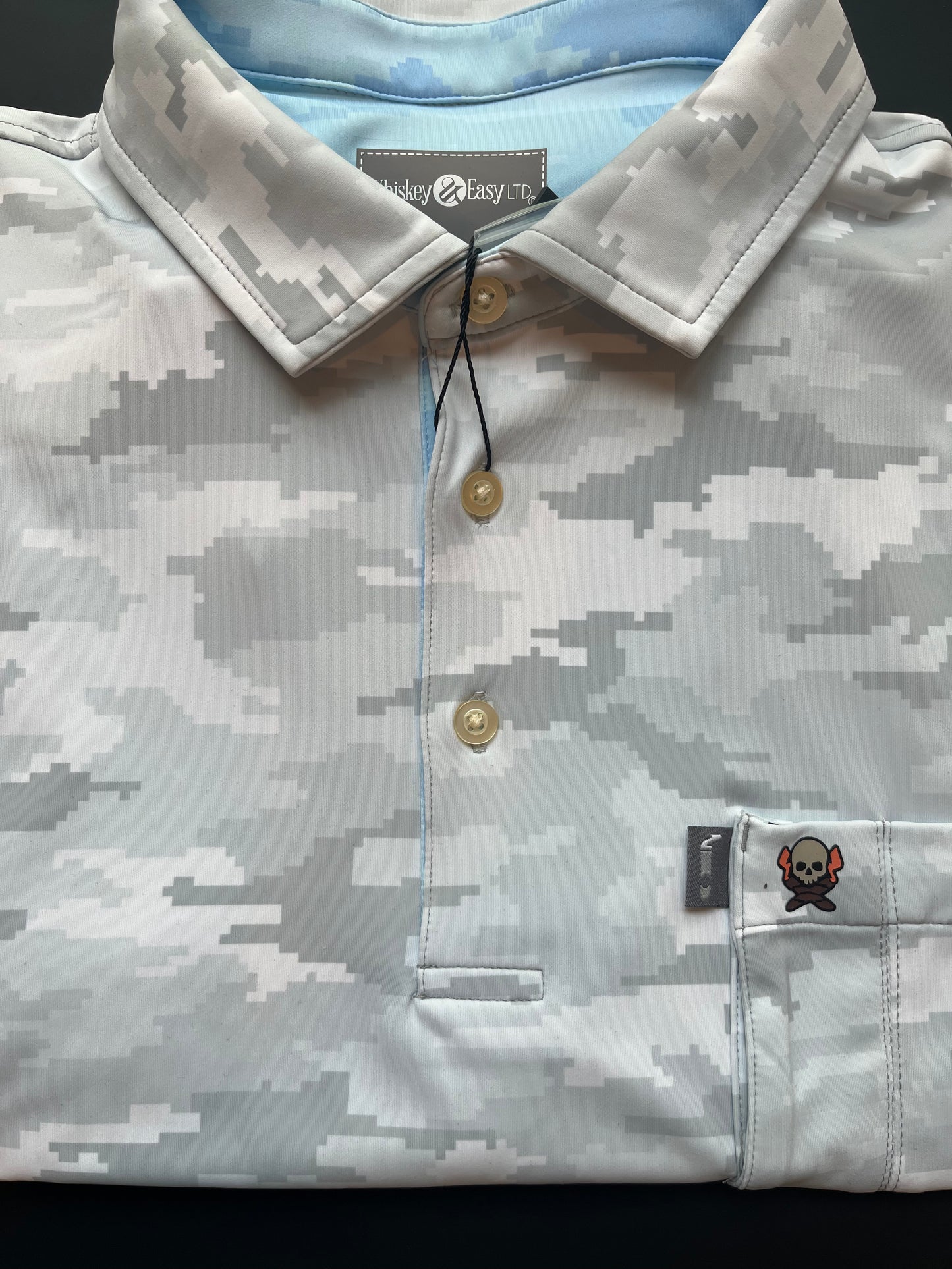 Cigar Pocket Performance Polo - White Camo