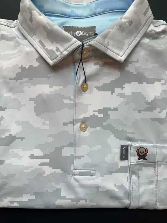 Cigar Pocket Performance Polo - White Camo