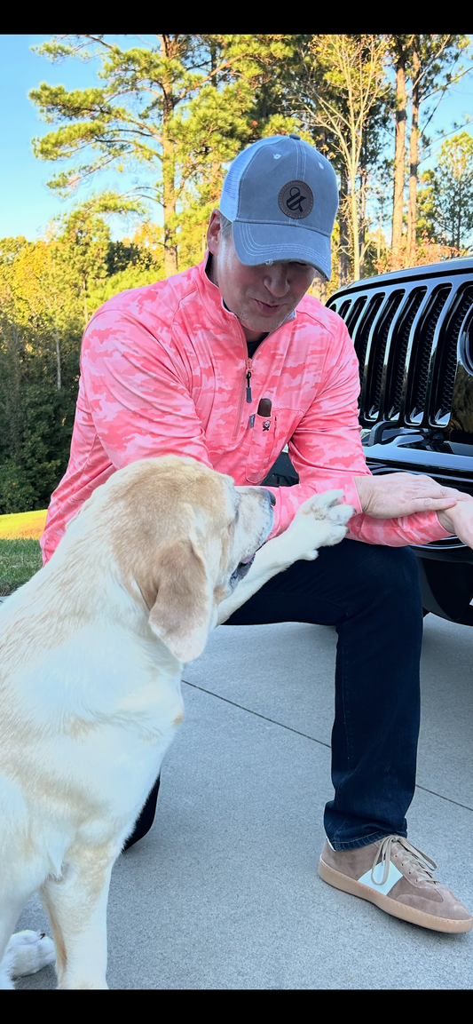 Cigar Pocket Performance Quarter Zip – Coral Camo