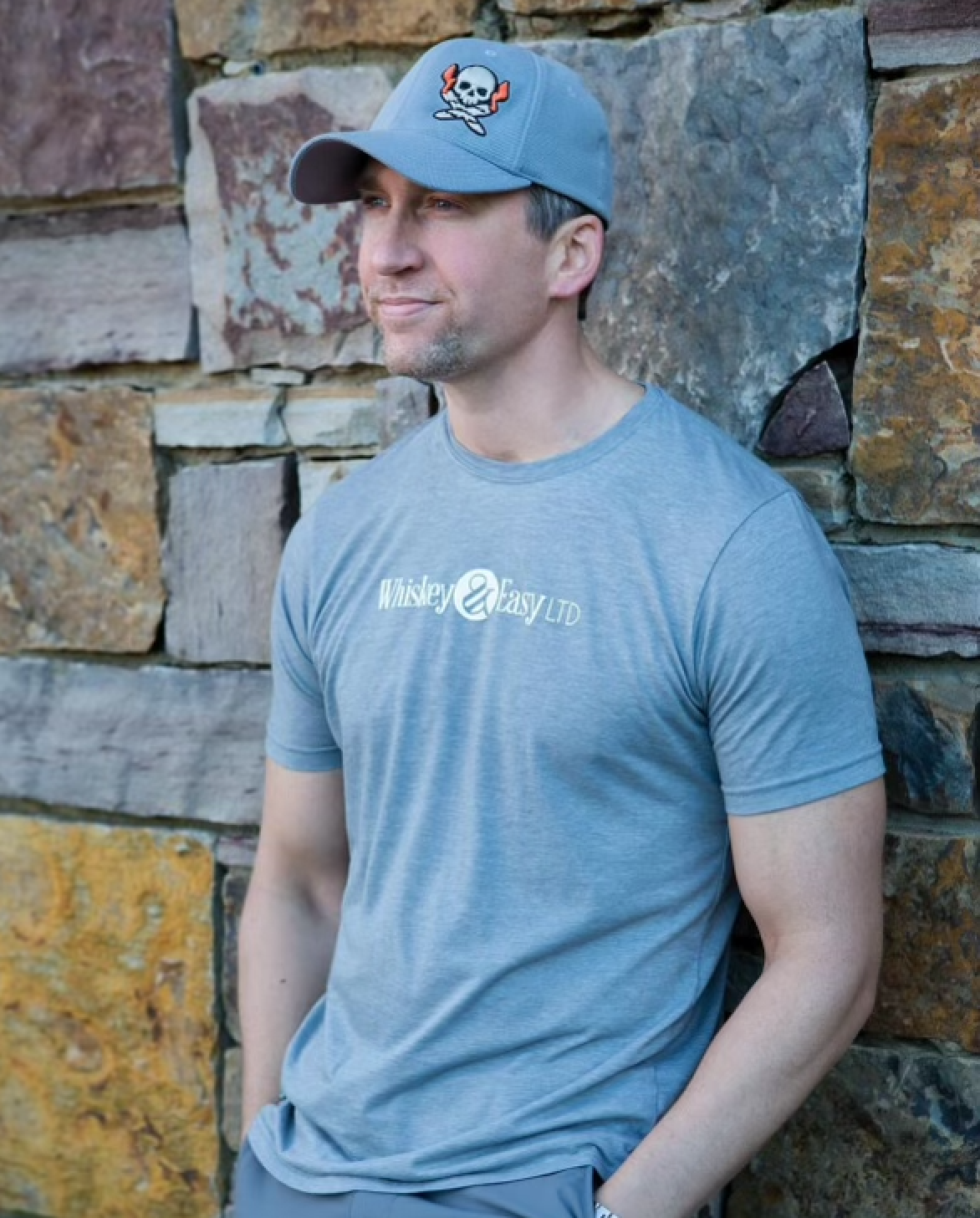 Whiskey & Easy LTD Performance Tee – Heather Grey