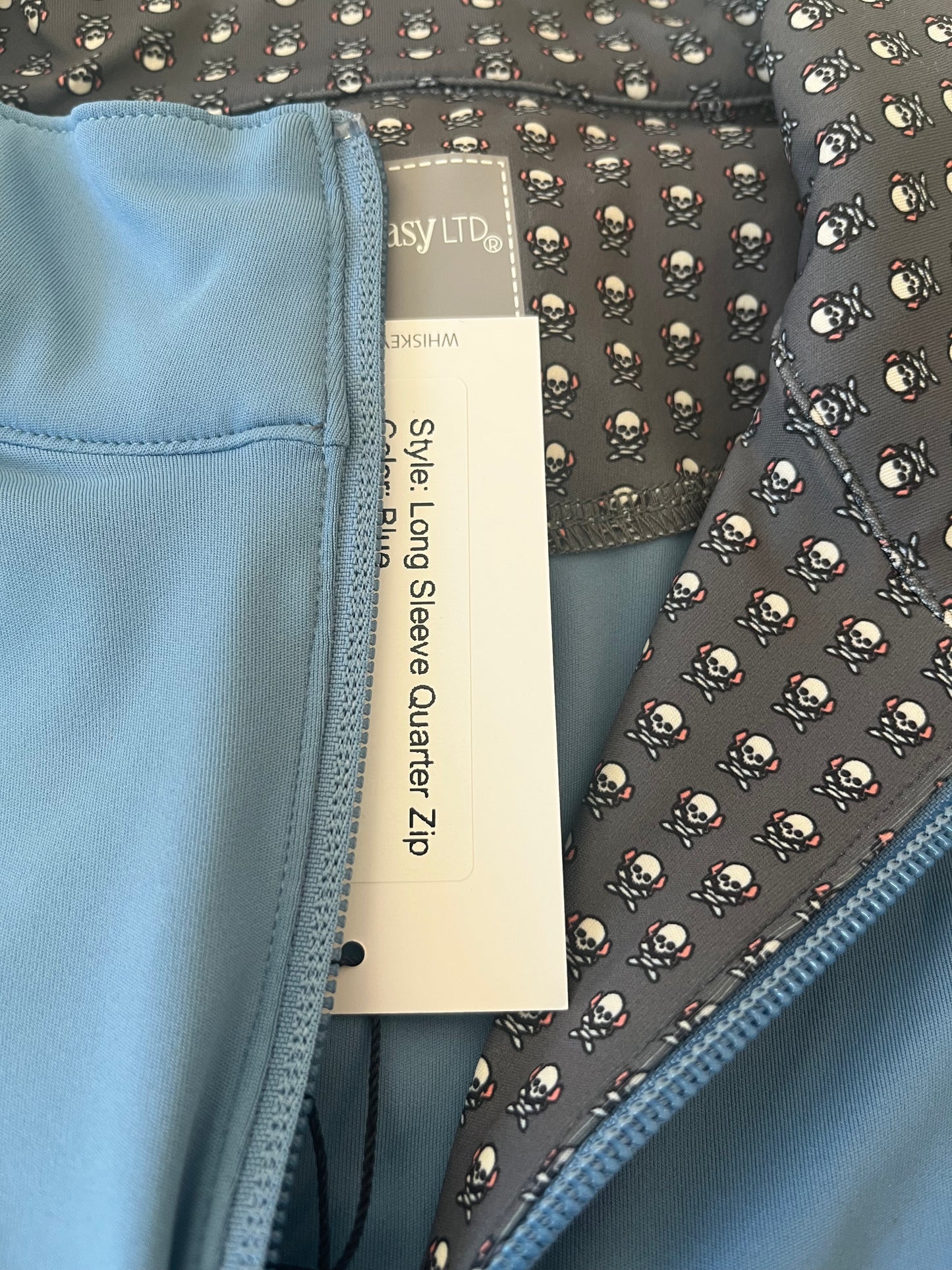 Cigar Pocket Performance Long Sleeve Quarter Zip - Blue