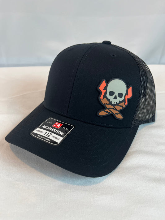 Snap Back Hat - Jolly Roger, Black